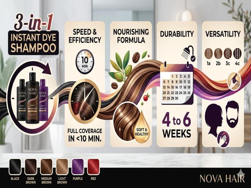 TryNovaHair Official Brand Overview Natural Hair Color Shampoo For Gray Coverage And Modern Hair Care Solutions